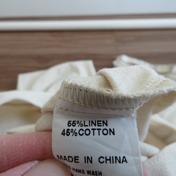 PRINCESS POLLY Linen Blend Utility Boilersuit Jumpsuit in Oatmeal - Size US 4 - Picture 16 of 16